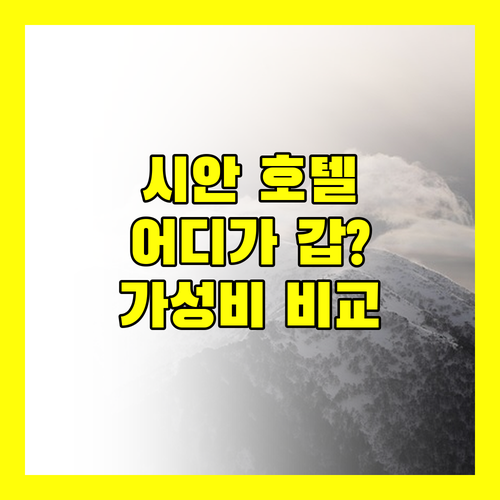 가성비 갑 시안 호텔 어디? 관란 호텔 vs 세븐데이즈인 vs Mcsrh