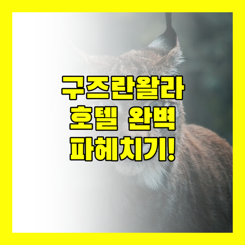 구즈란왈라 호텔 메리디엔 완벽 분석 숙박 규정부터 주변 명소까지!