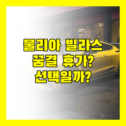 물리아 빌라스 발리, 꿈결 같은 휴가를 위한 선택일까?