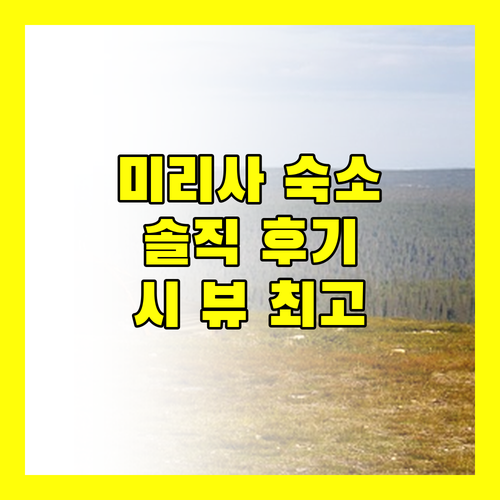 미리사 숙소 추천 이스타나 빌라 란디야 시 뷰 인 솔직 후기
