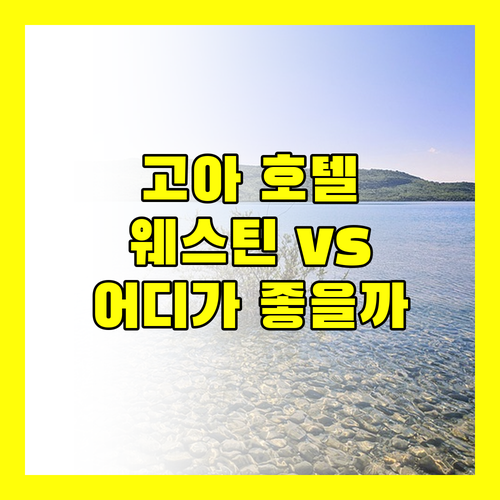 고아 안주나 호텔 추천 더 웨스틴 고아 vs 그랜드 컨티넌트 어디가 좋을까?