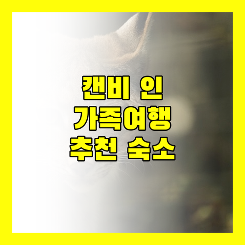 캔비 인 & 스위트 숙박 후기 가족 여행객에게 안성맞춤인 이유