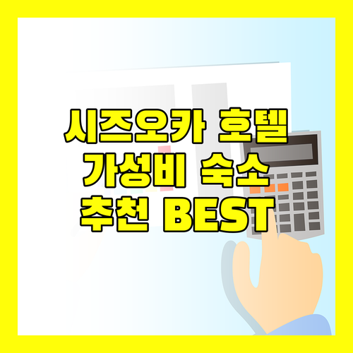 시즈오카 호텔 어디로? 가성비 & 후기 좋은 숙소 추천!