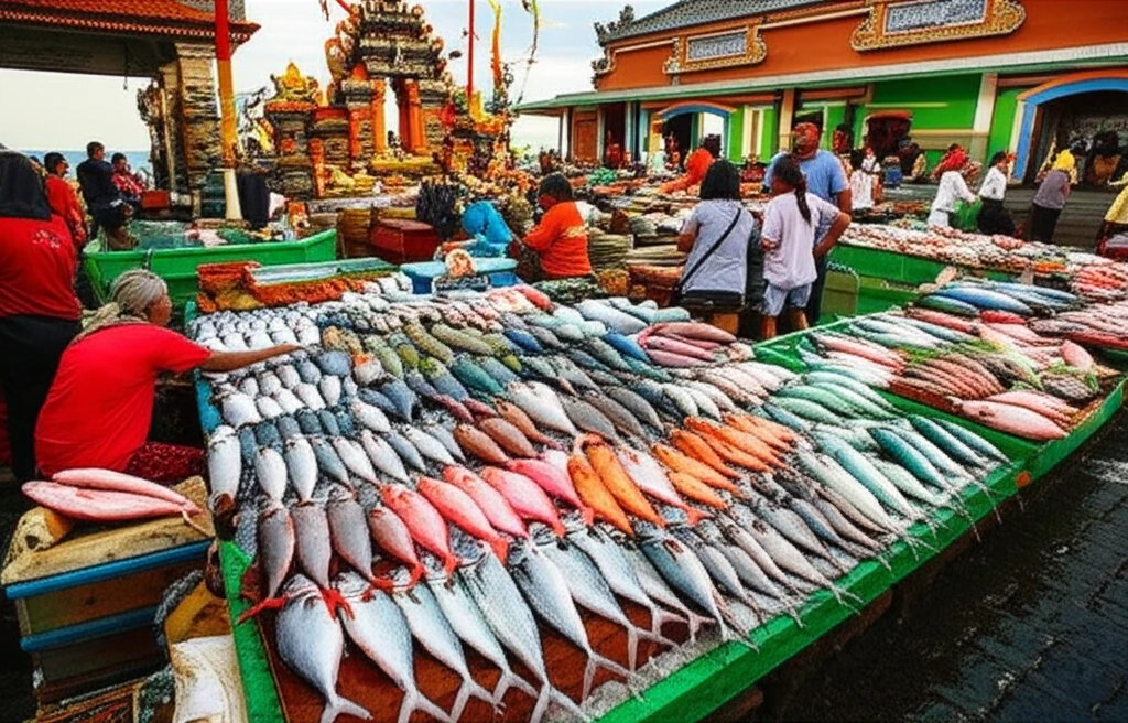 발리 락바의 아름다운 야경