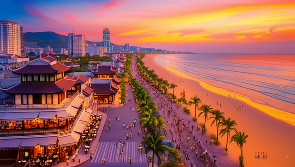 냐짱 해변 풍경