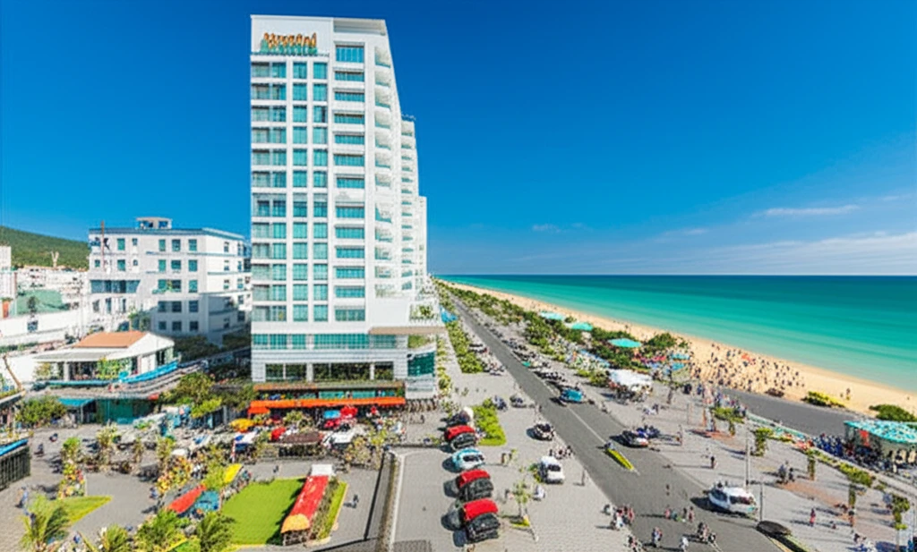 냐짱 노보텔 외부와 해변