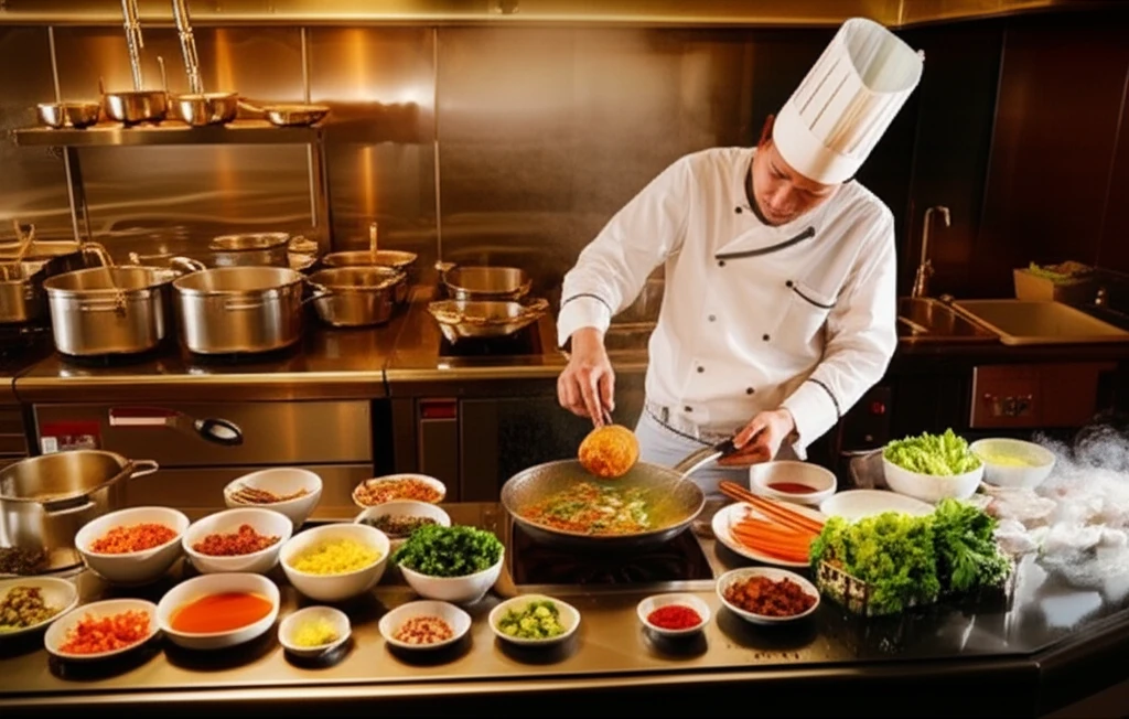 냐짱 노보텔 레스토랑 내부