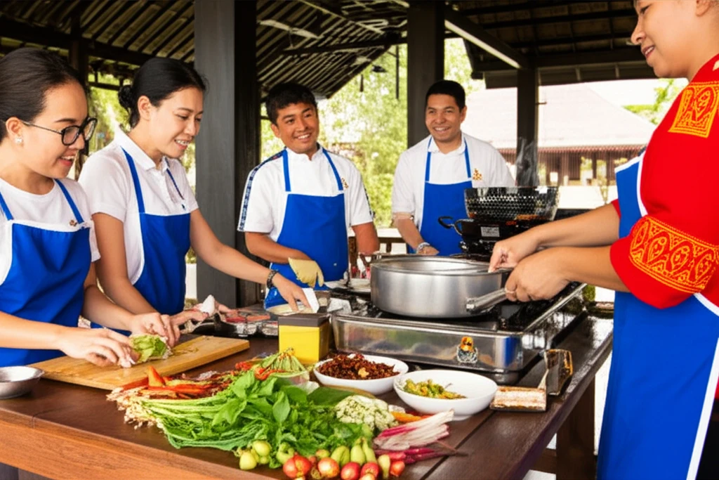 루앙프라방 빌라 산티 레스토랑