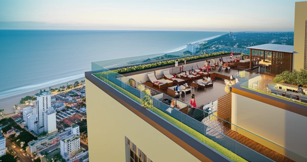 다낭 포 포인츠 루프탑 바에서 보이는 뷰