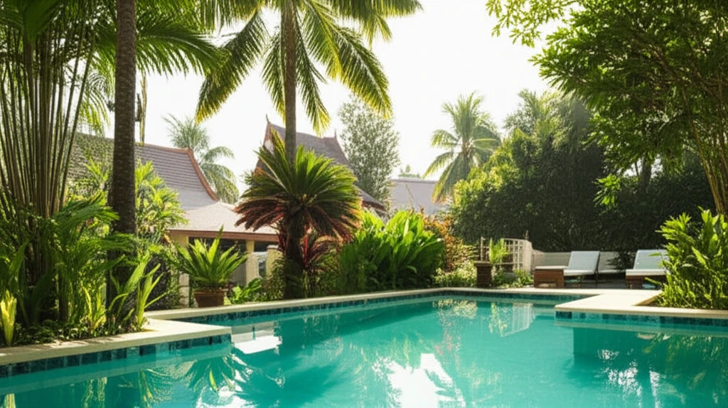 루앙프라방 빌라 산티 정원