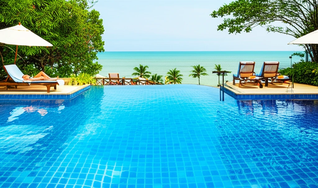 페낭 힐튼 수영장 이미지